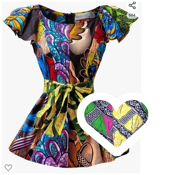 Tops - SHENBOLEN Womens Dashiki African Printed Top w Belt Tag Size 4XL US Size 1X NWT
